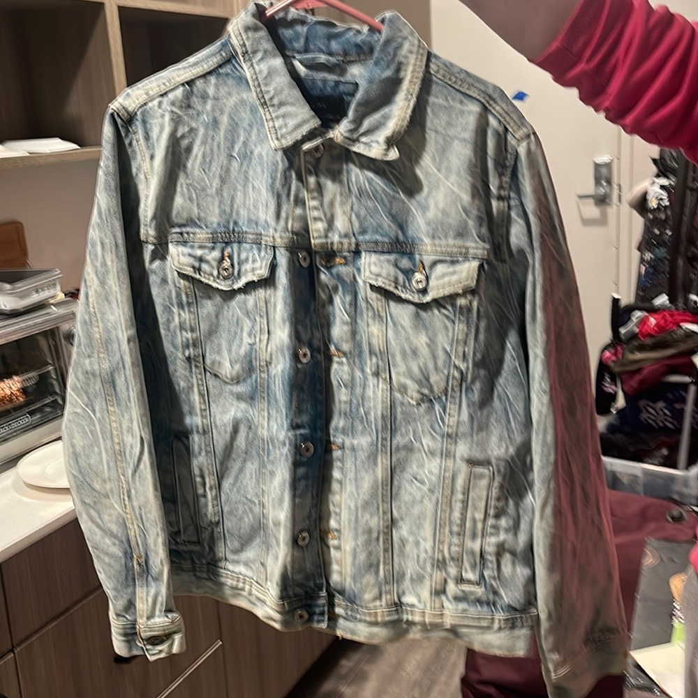 Zara Womens Jean Jacket Size Xl, 1970 Style.